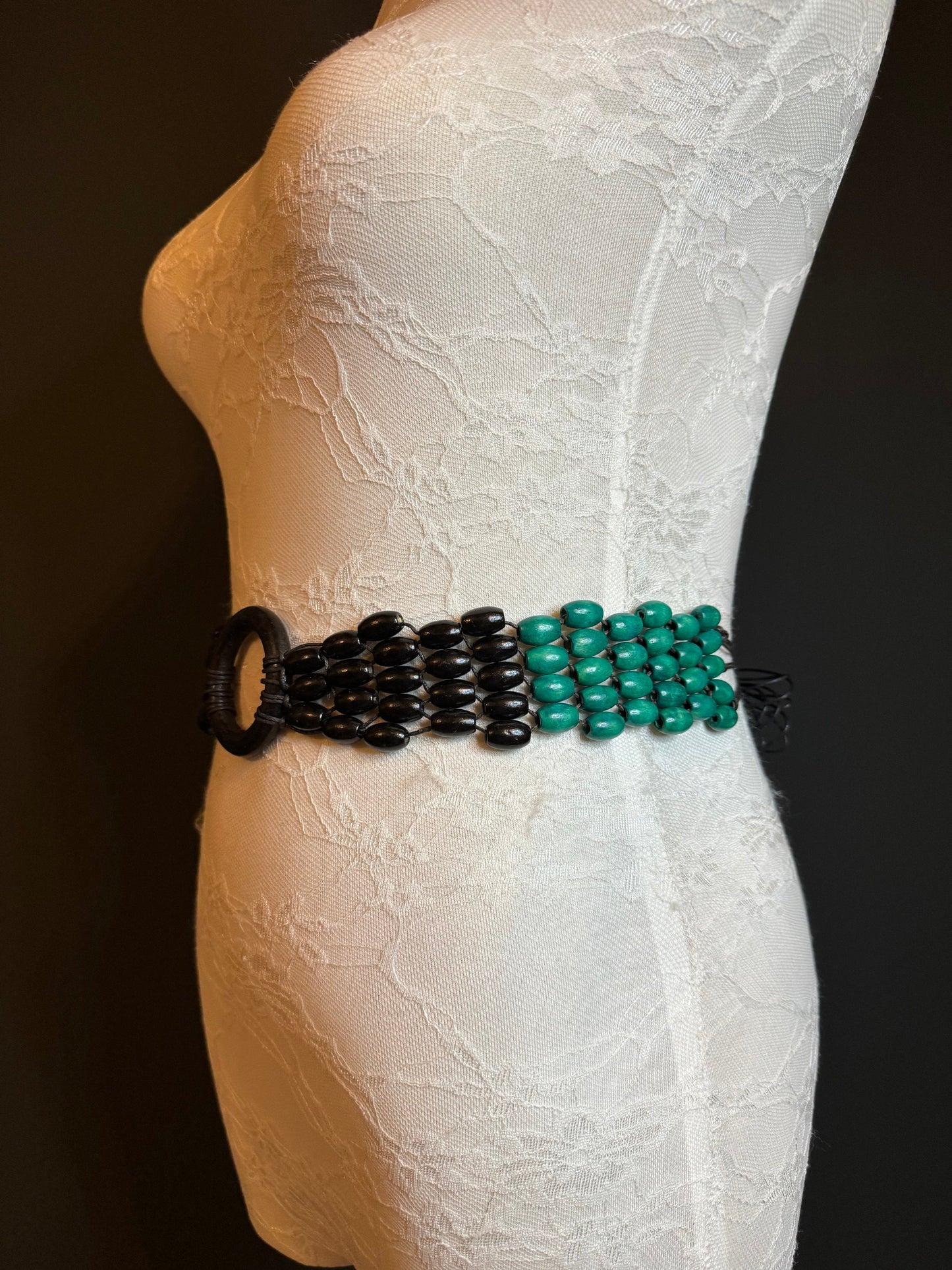 Wooden Belt, Wooden Ring Belt, Green, Black, Belt, Swimwear, Accessory, Dresses, Gift, Handmade belt