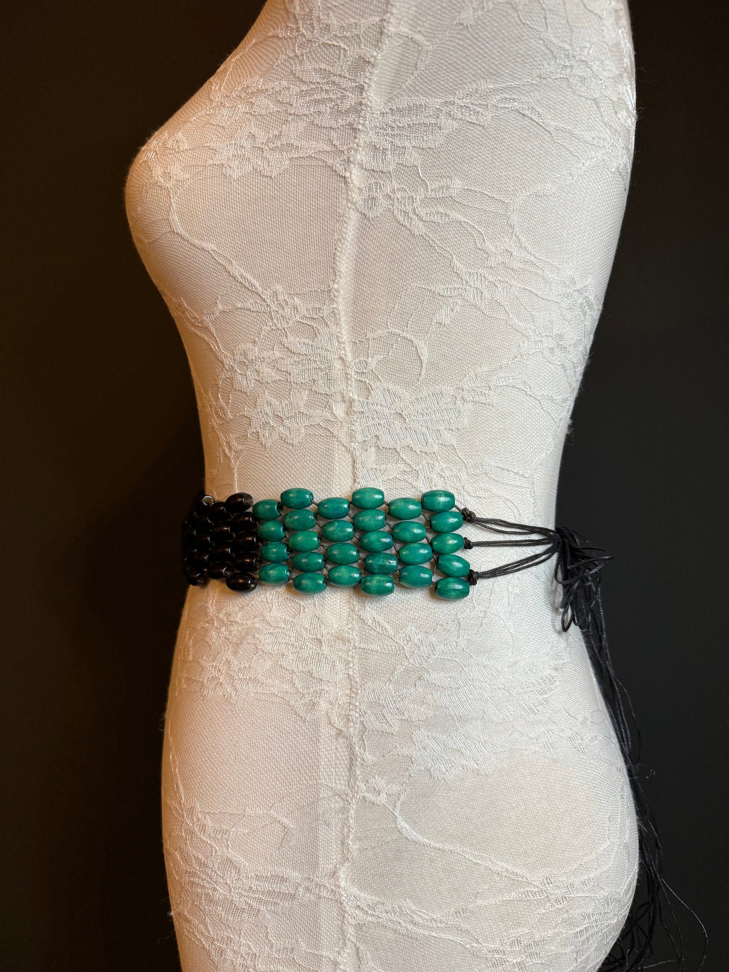 Wooden Belt, Wooden Ring Belt, Green, Black, Belt, Swimwear, Accessory, Dresses, Gift, Handmade belt