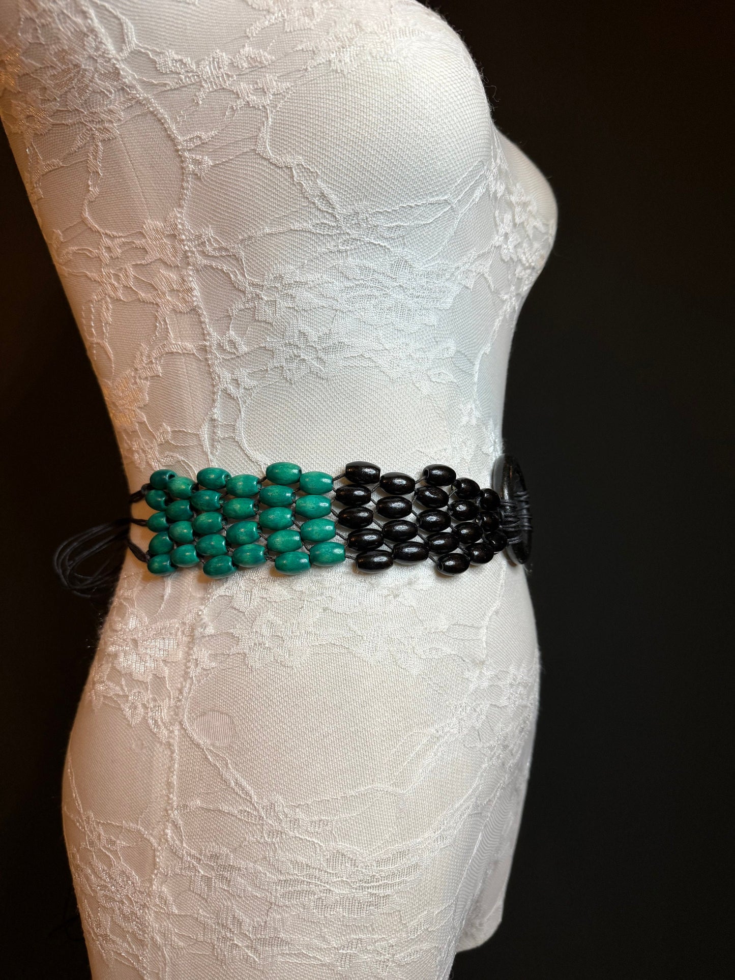 Wooden Belt, Wooden Ring Belt, Green, Black, Belt, Swimwear, Accessory, Dresses, Gift, Handmade belt