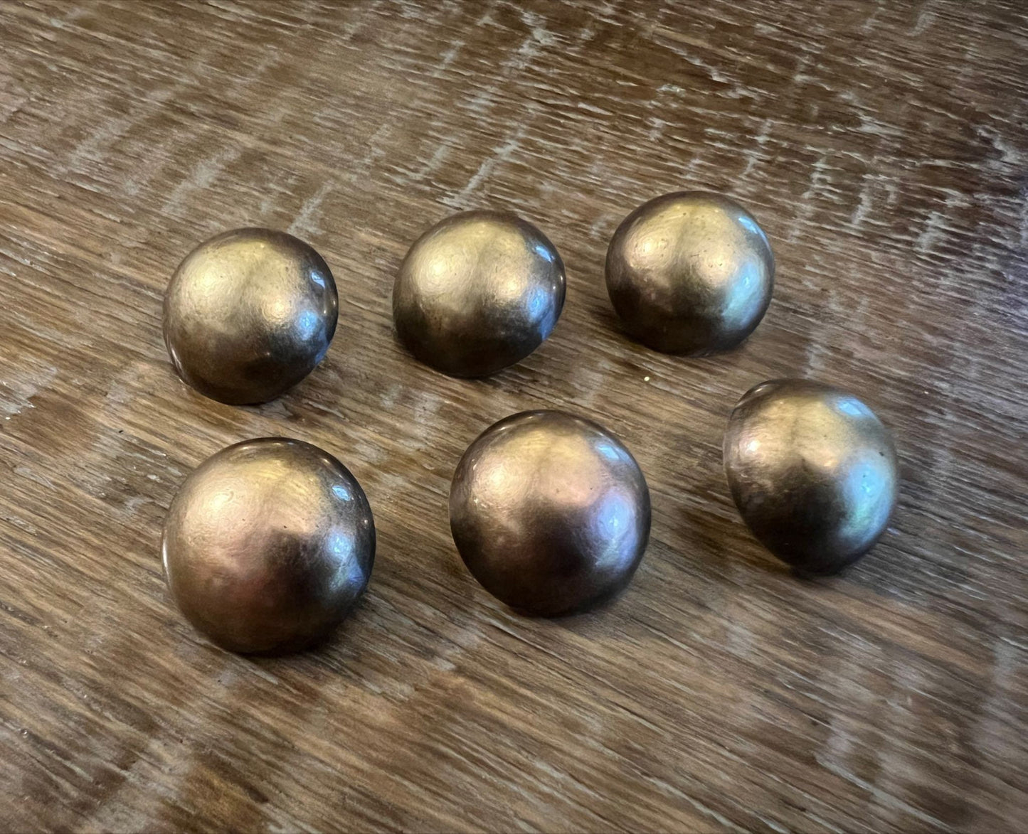 6pcs Antique Brass Effect Shank Buttons, 25mm, 40L