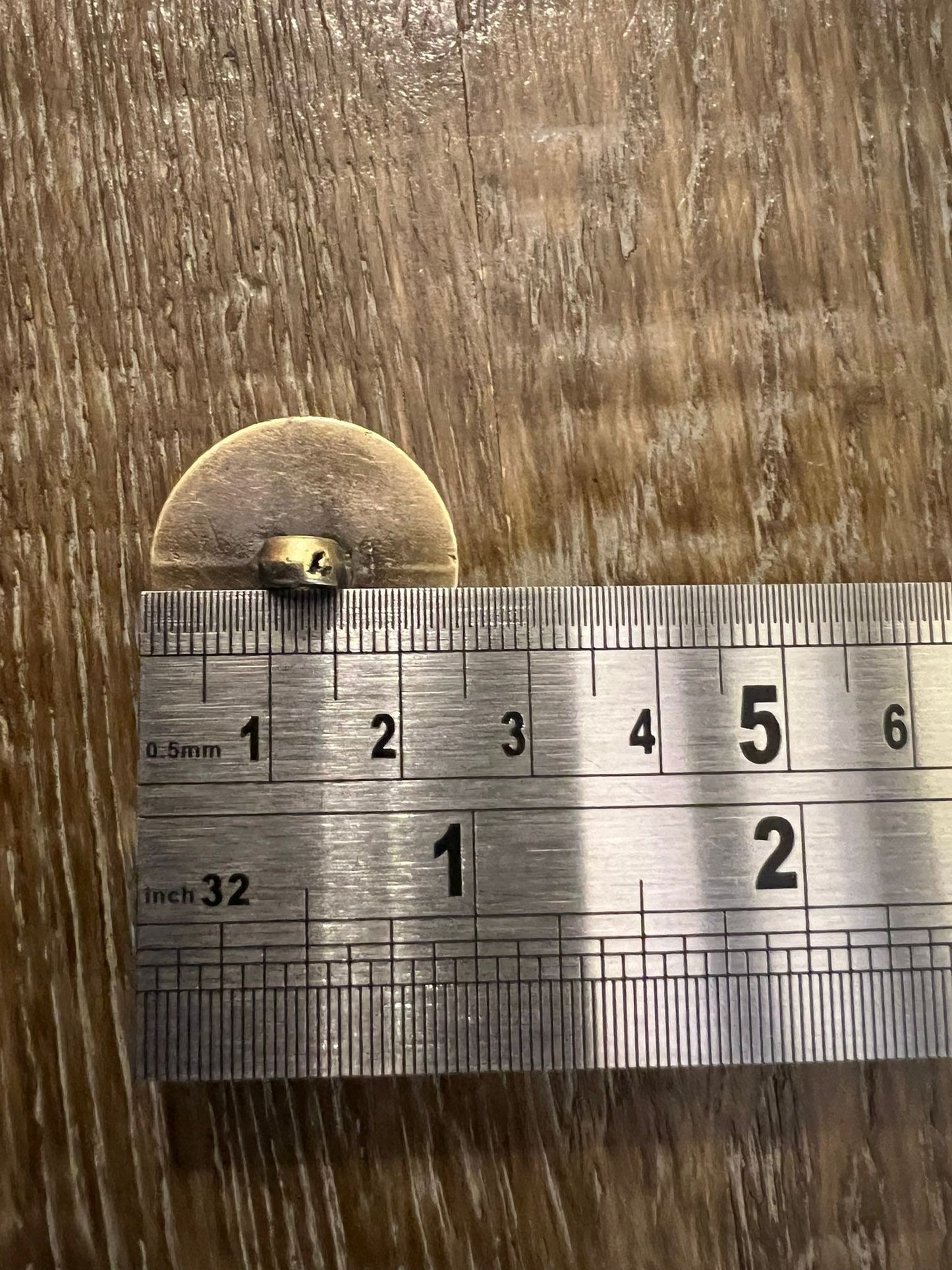 6pcs Antique Brass Effect Shank Buttons, 25mm, 40L