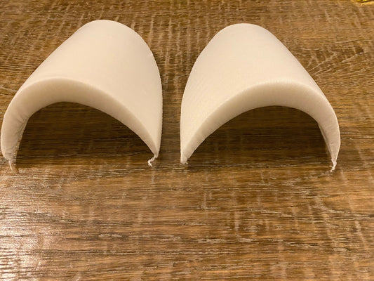 2cm Deep Shoulder Pads, Black and Ivory, Set of 2