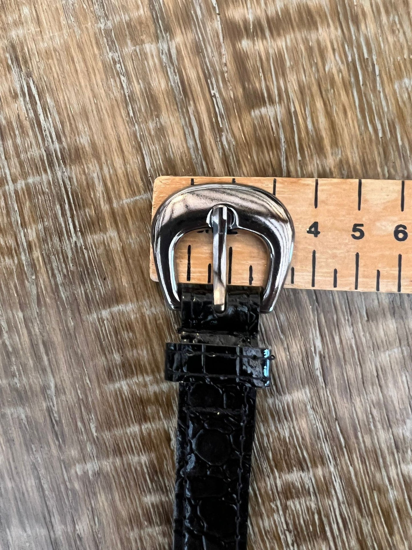 Faux Leather Dress Belt, Narrow 2cm Patent Belts, UK 8-14