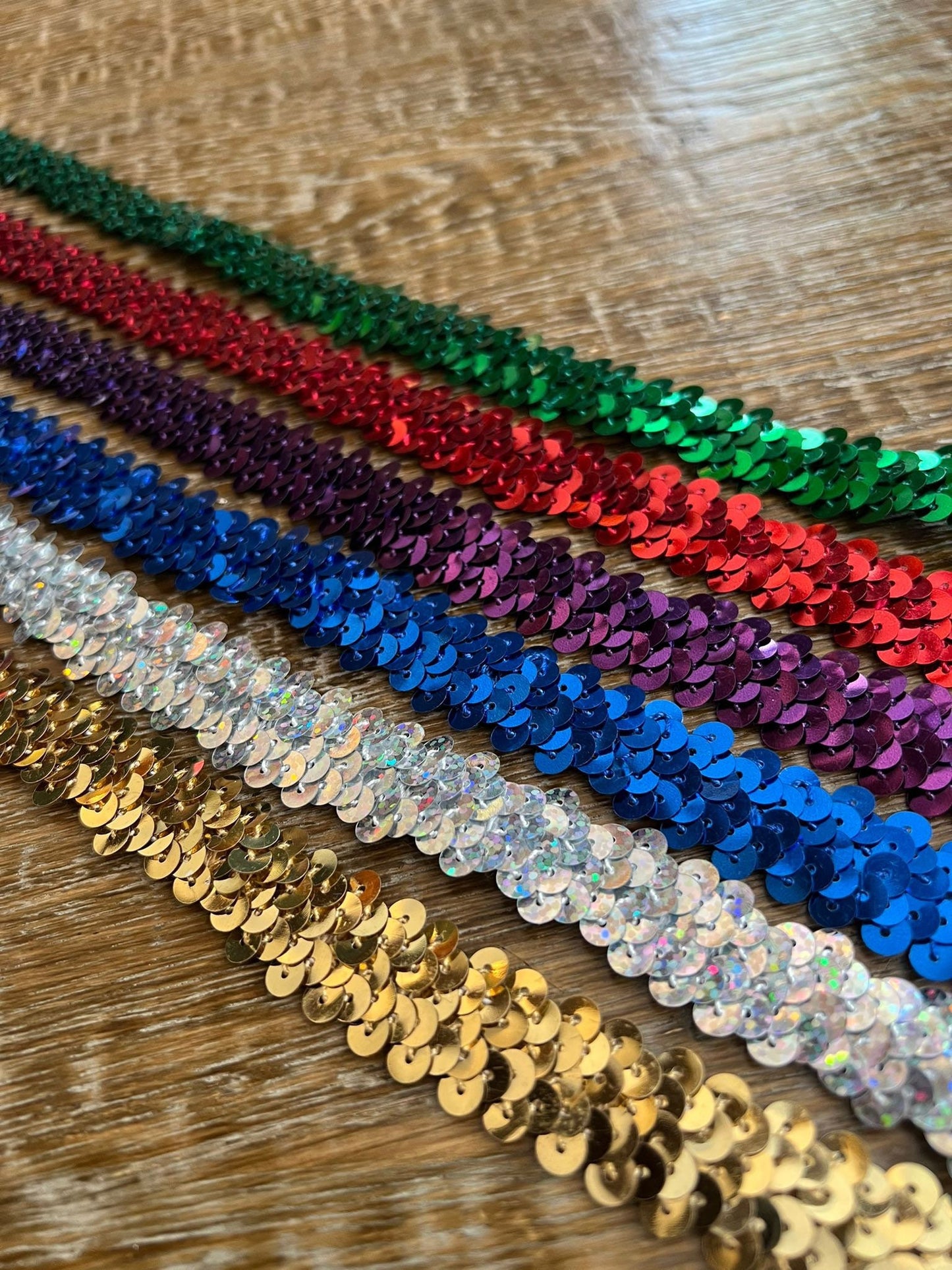 18mm Stretch Sequins Elastic Trim, Craft Sewing, 8 Colours