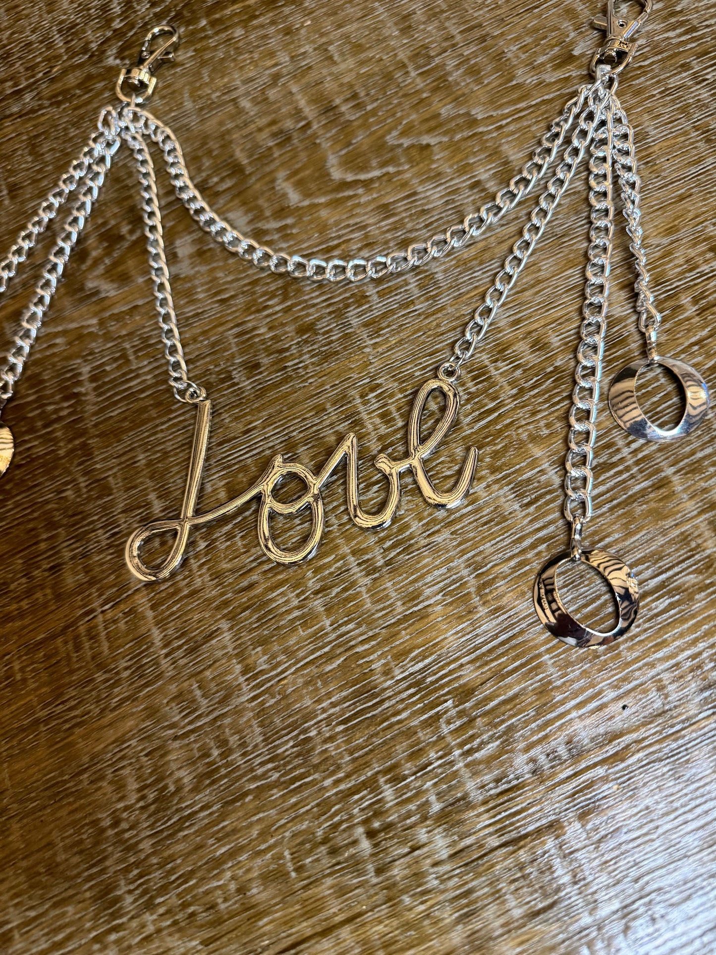 Layered Jeans Chains, 3 sizes, Silver