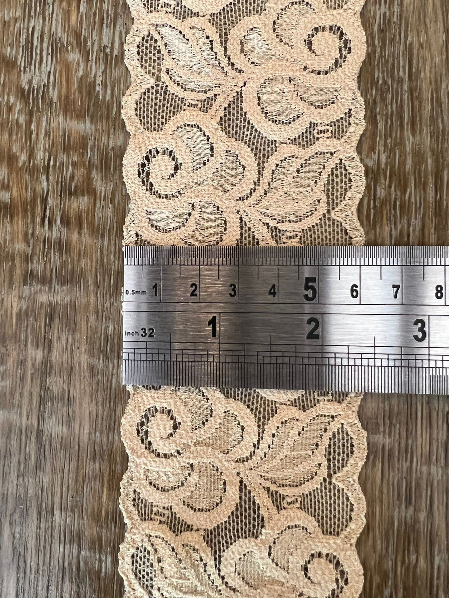 6cm Scalloped Edge Stretch Lace, Lingerie Trim