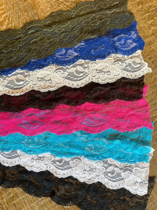 9cm Lace, 8 colours, Stretch Lace, Fashion Lace