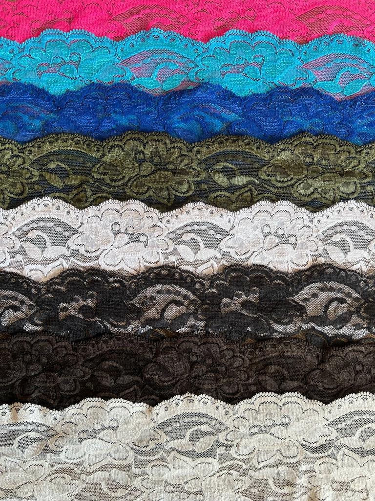 9cm Lace, 8 colours, Stretch Lace, Fashion Lace