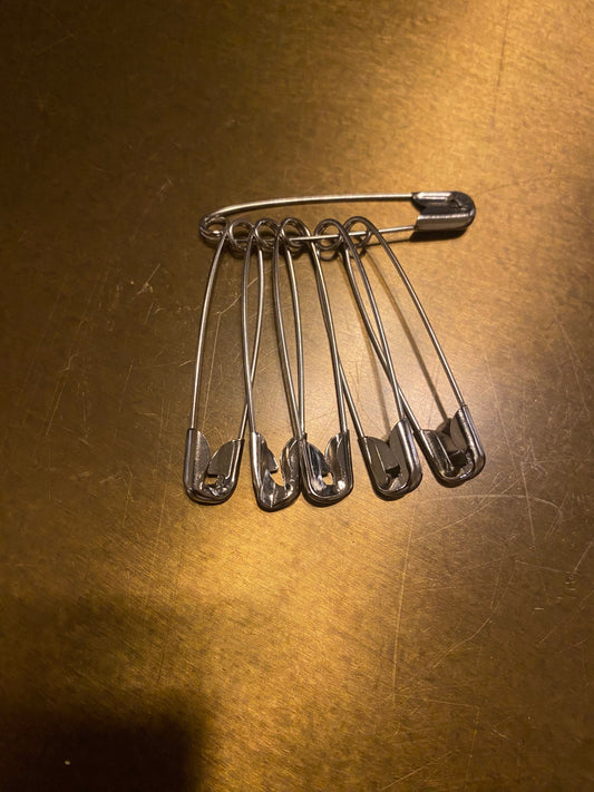 50x Safety PINS 50mm (2”) Size, Silver Clothes Textile, Hemming Craft, Pins