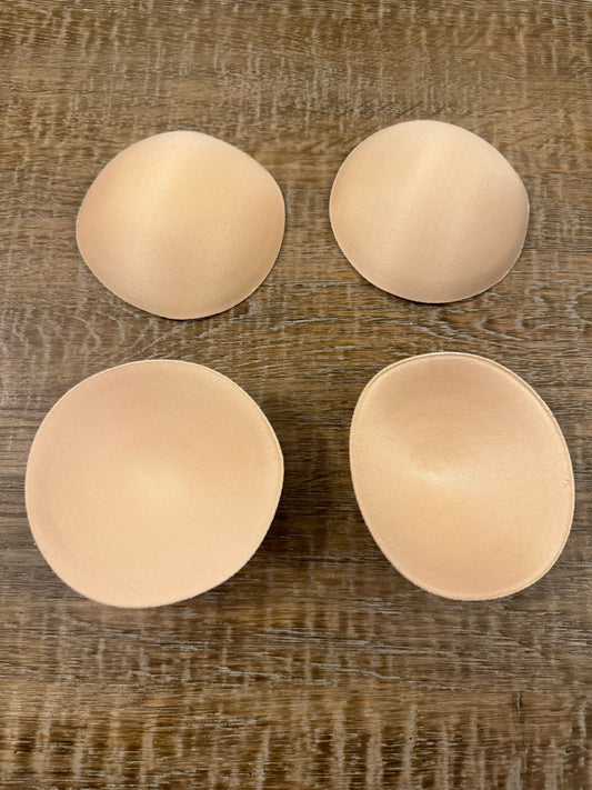 Bra Cups, Round Bra Cups, Beige, Natural, 11cm, Medium Size, Swimwear, Bra Replacement Cups, Sewing