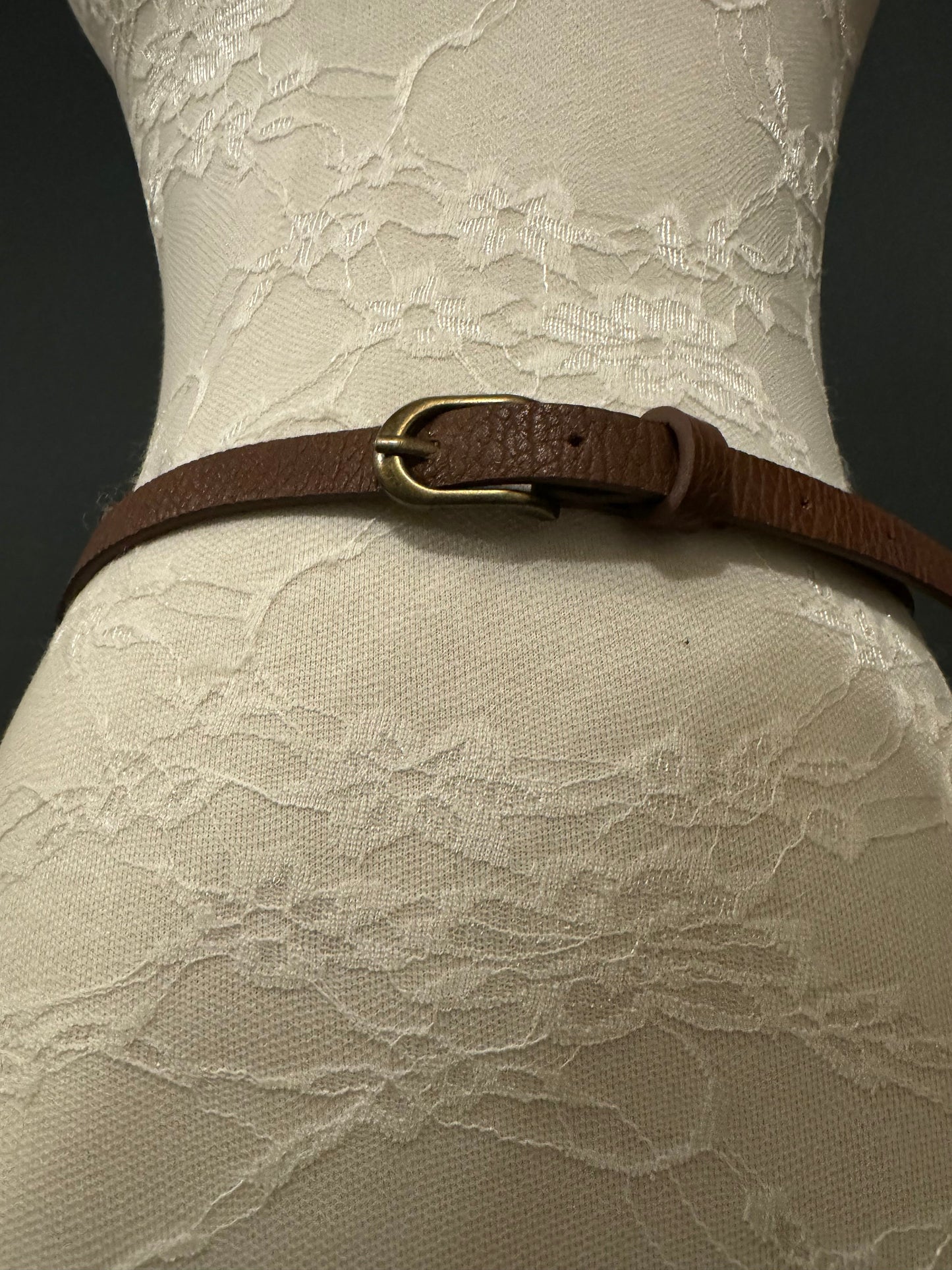 Belt, Brown, Skinny Belt, Narrow Belt, 15mm, 5/8”, Quality Belt, FAN Design, Dress Belt, Fashion Belt, Vegan Textures Belt