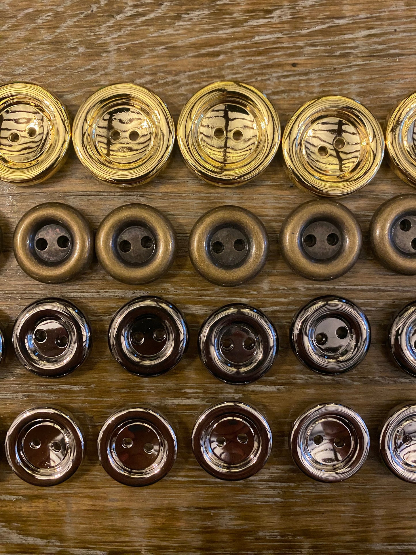 Buttons, 6pcs, 2.5cm, 1.8cm, Gold, Antique Brass, Silver, Blazer, Jacket, Dress, Crafts, 40L, 34L