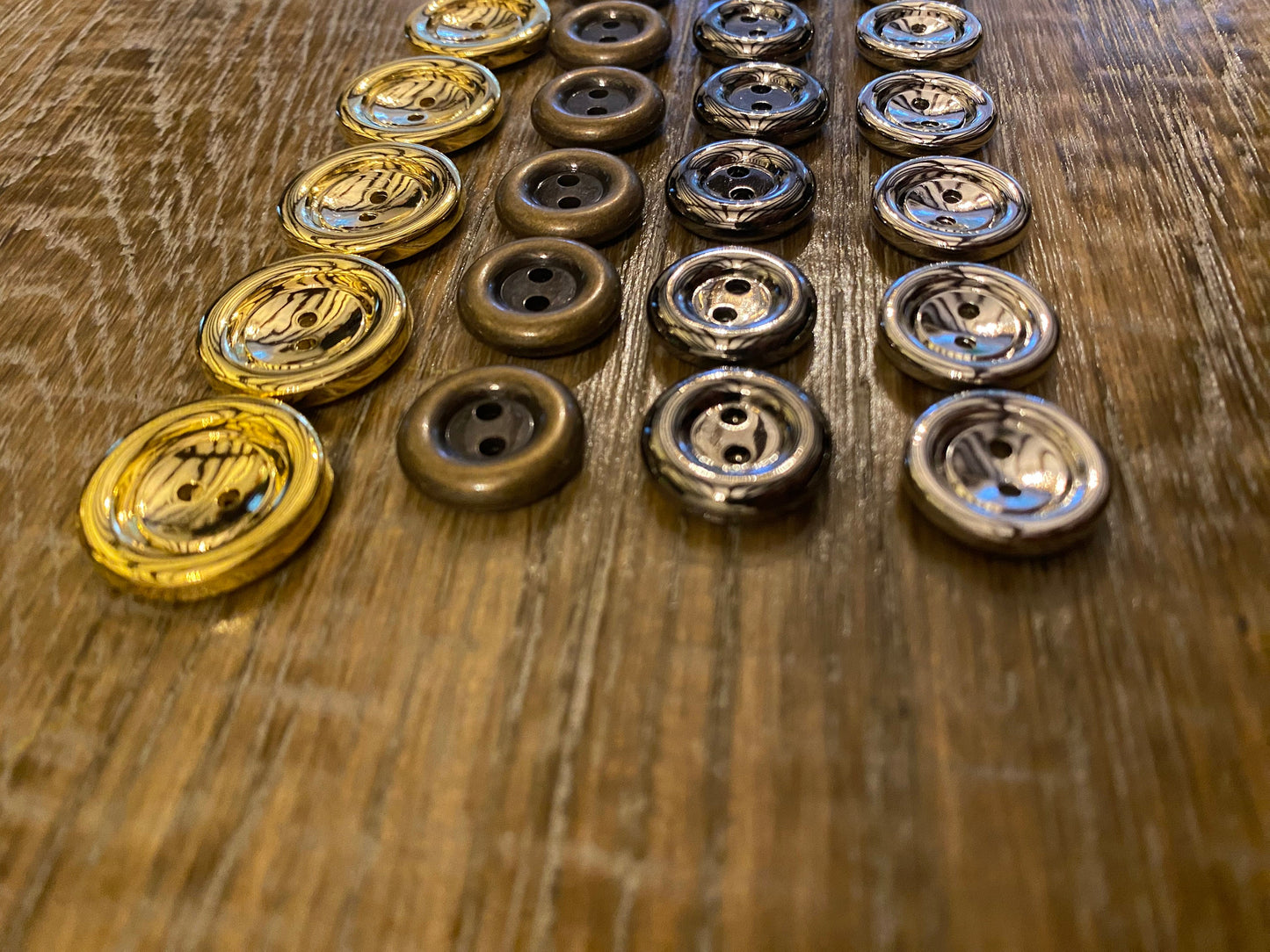 Buttons, 6pcs, 2.5cm, 1.8cm, Gold, Antique Brass, Silver, Blazer, Jacket, Dress, Crafts, 40L, 34L