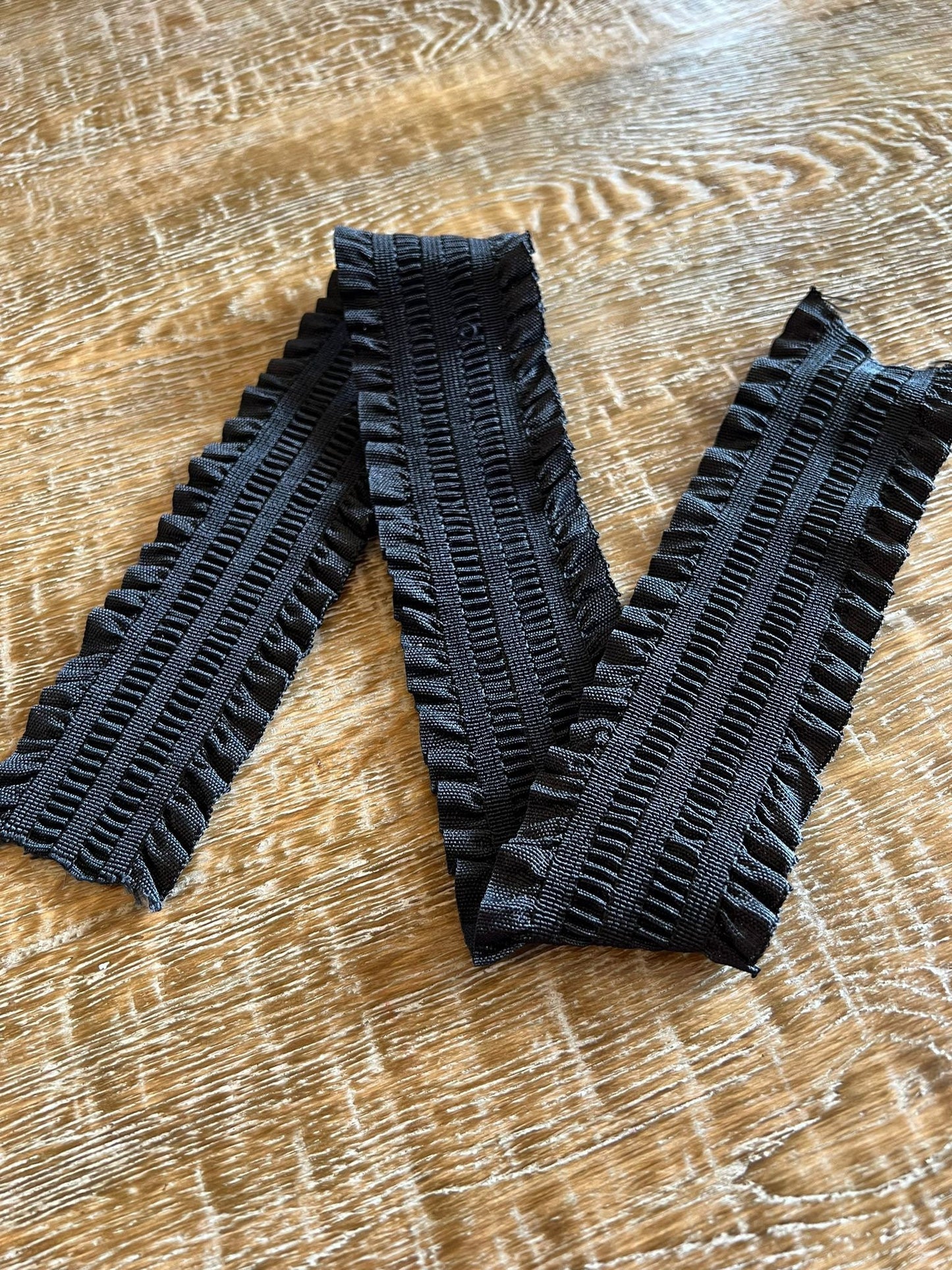 Black Frill Elastic, 70mm Belt Elastic, Crafting