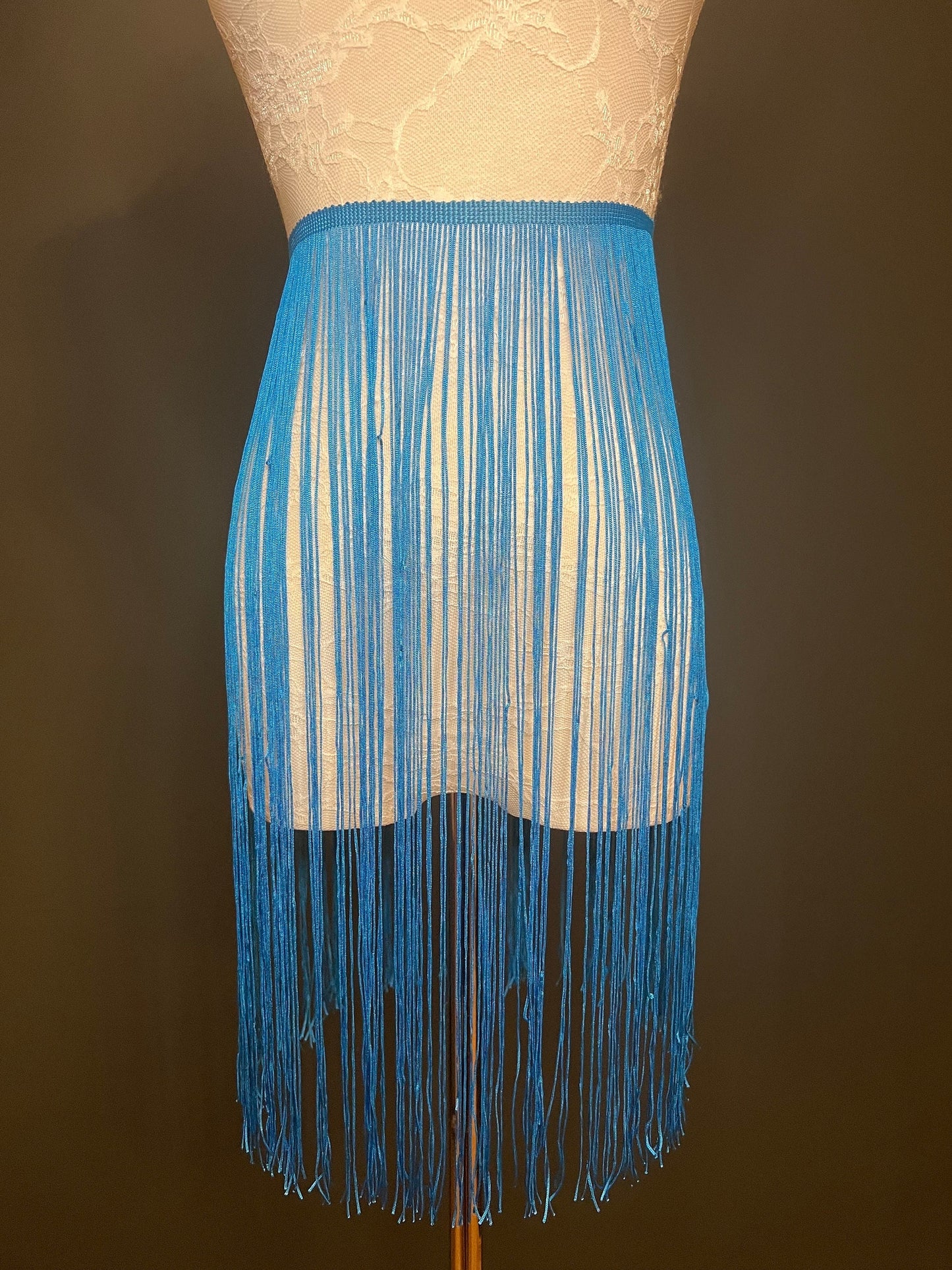 20" Turquoise Blue Fringe Trim, 17 Colour Options