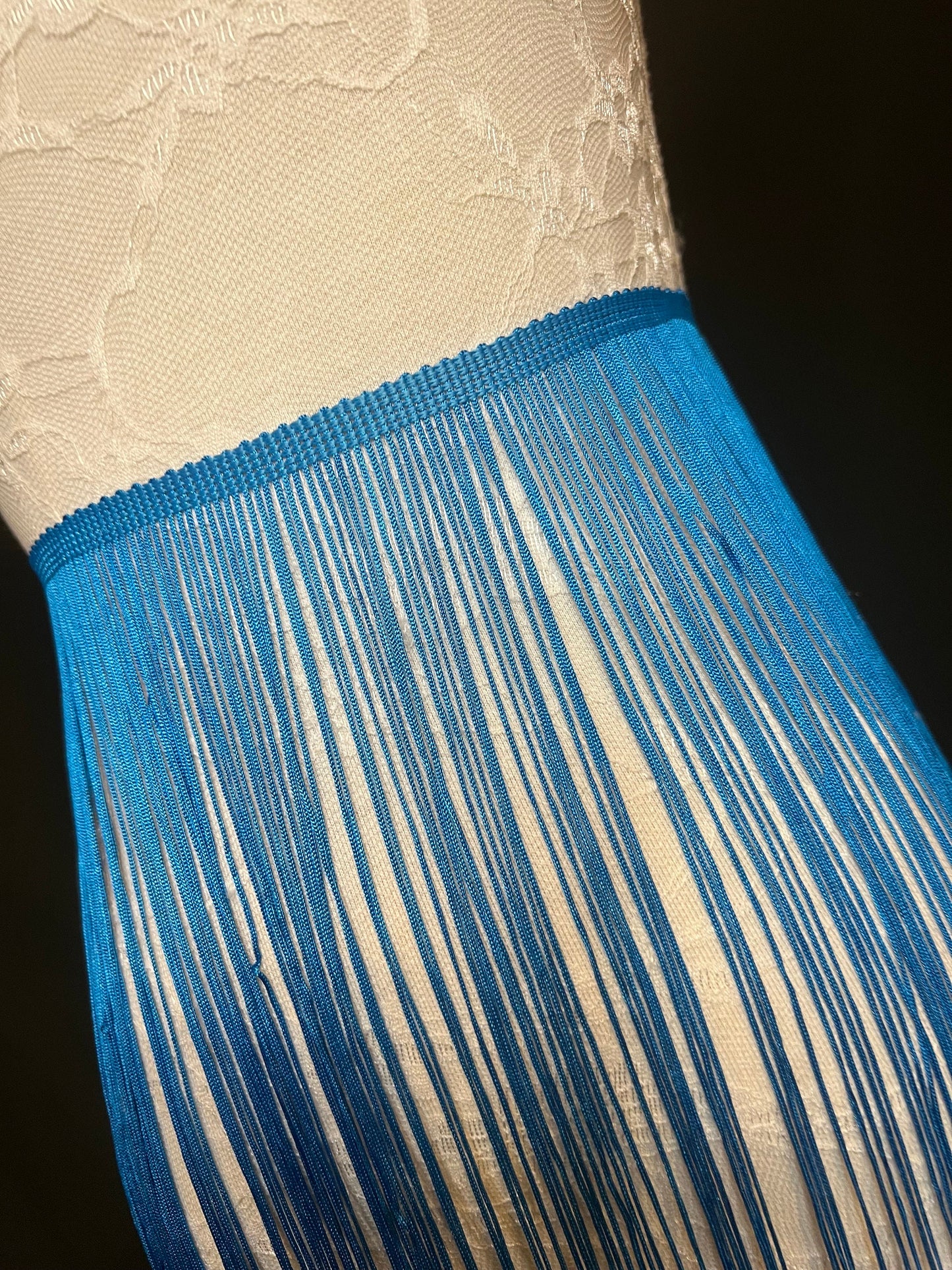20" Turquoise Blue Fringe Trim, 17 Colour Options