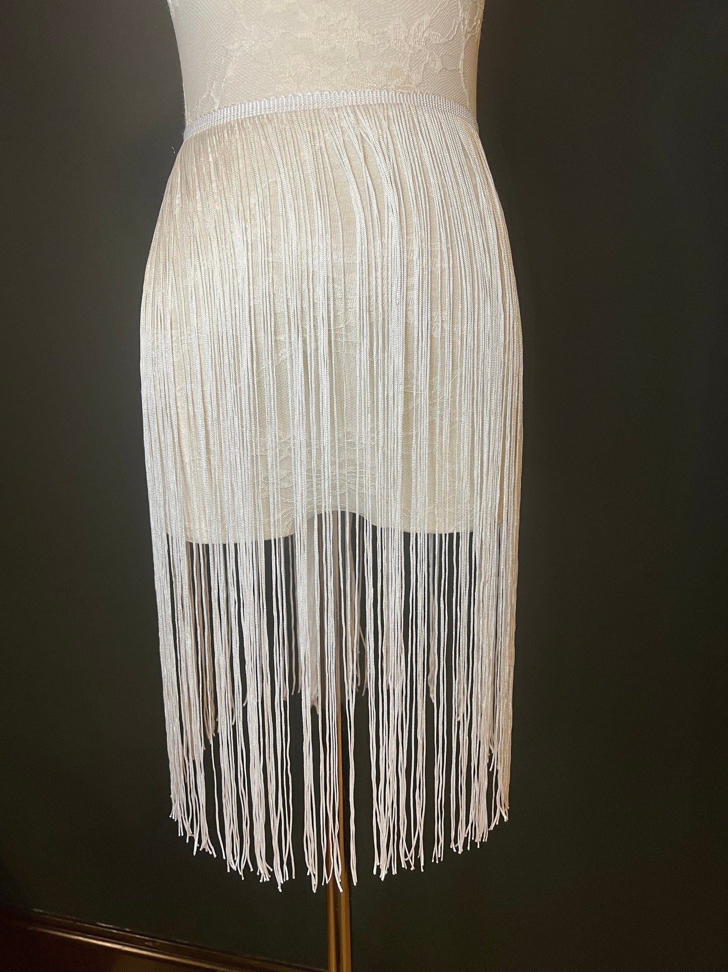 20” Long White Fringe Trim, 17 Colour Options