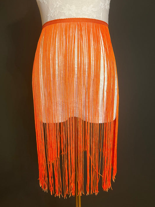 20” Long Fringe, Dress Fringe, Orange Fringe, Long Fringe, Fringe trim, Costume, Dance, Skirts, Clothing, home decor, 17 colours