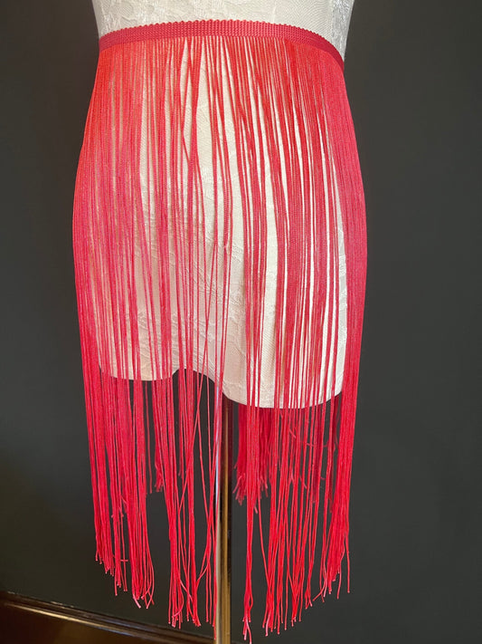 20" Coral Pink Fringe Trim, 17 Colour Options
