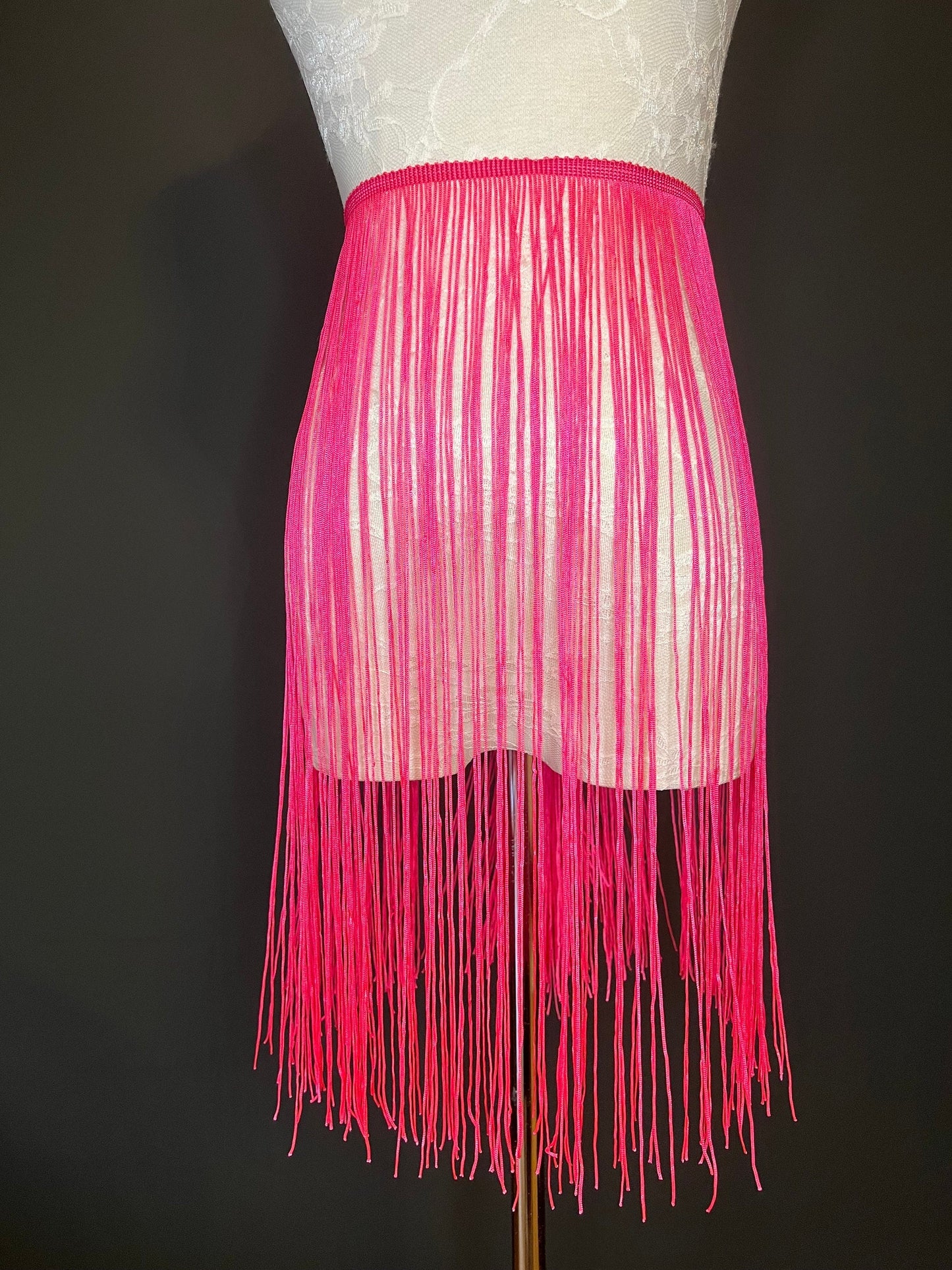 20” Long Fringe, Dress Fringe, Cerise Fringe, Long Fringe, Fringe trim, Costume, Dance, Skirts, Clothing, home decor, 17 colours