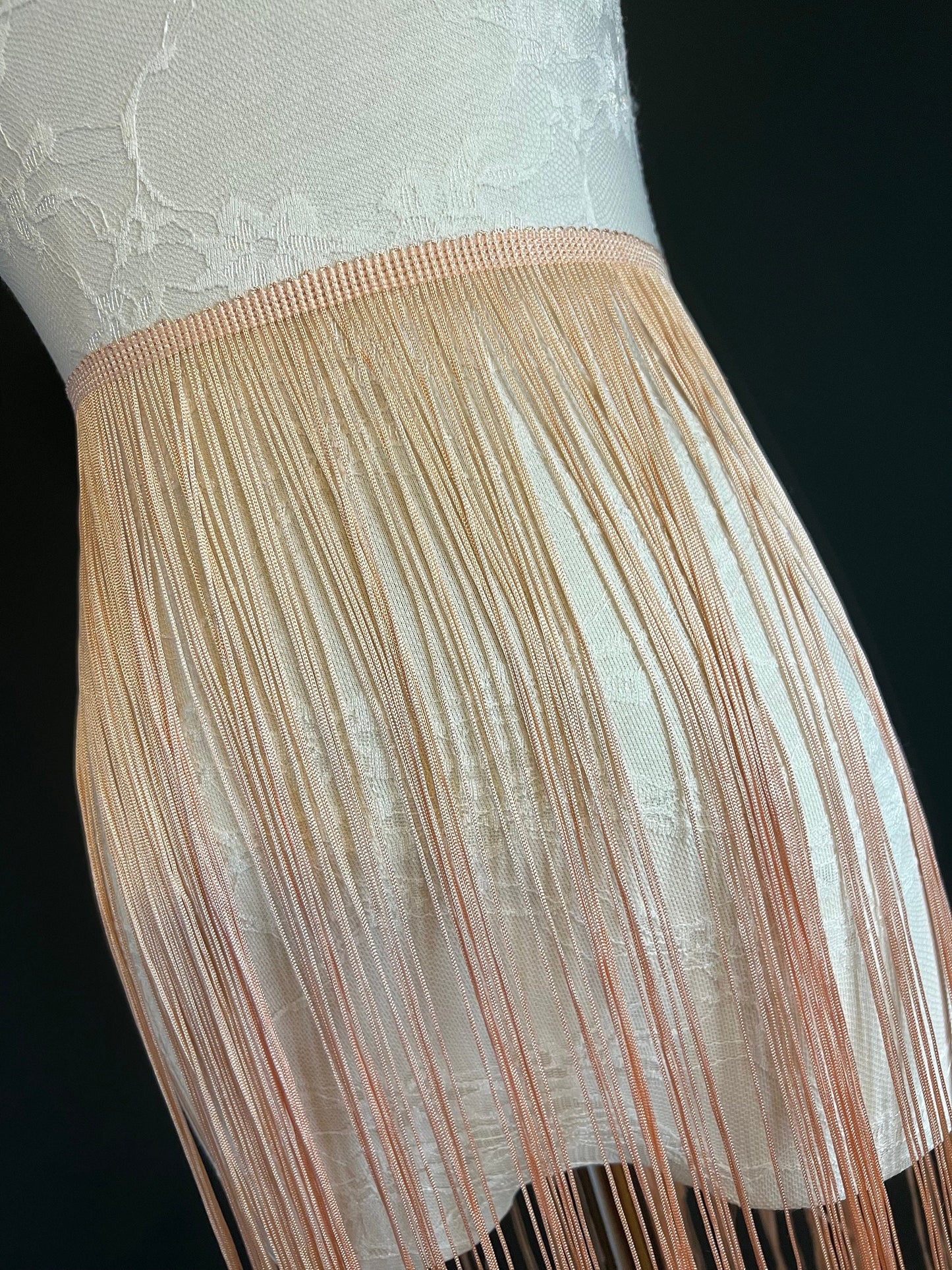 20” Long Fringe, Dress Fringe, Peach Fringe, Long Fringe, Fringe trim, Costume, Dance, Skirts, Clothing, home decor, 17 colours