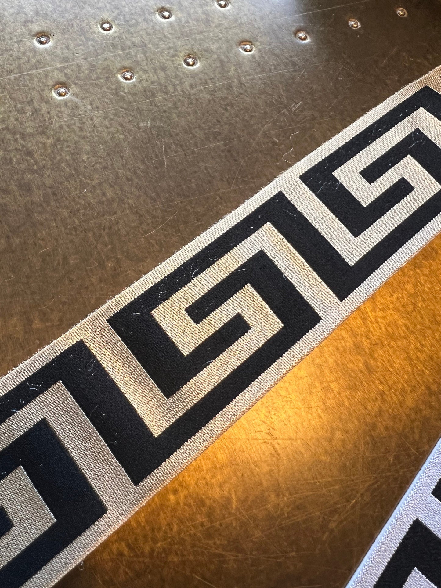 Greek Key Woven Elastic Trim - Gold, Silver, Black, 4cm Wide