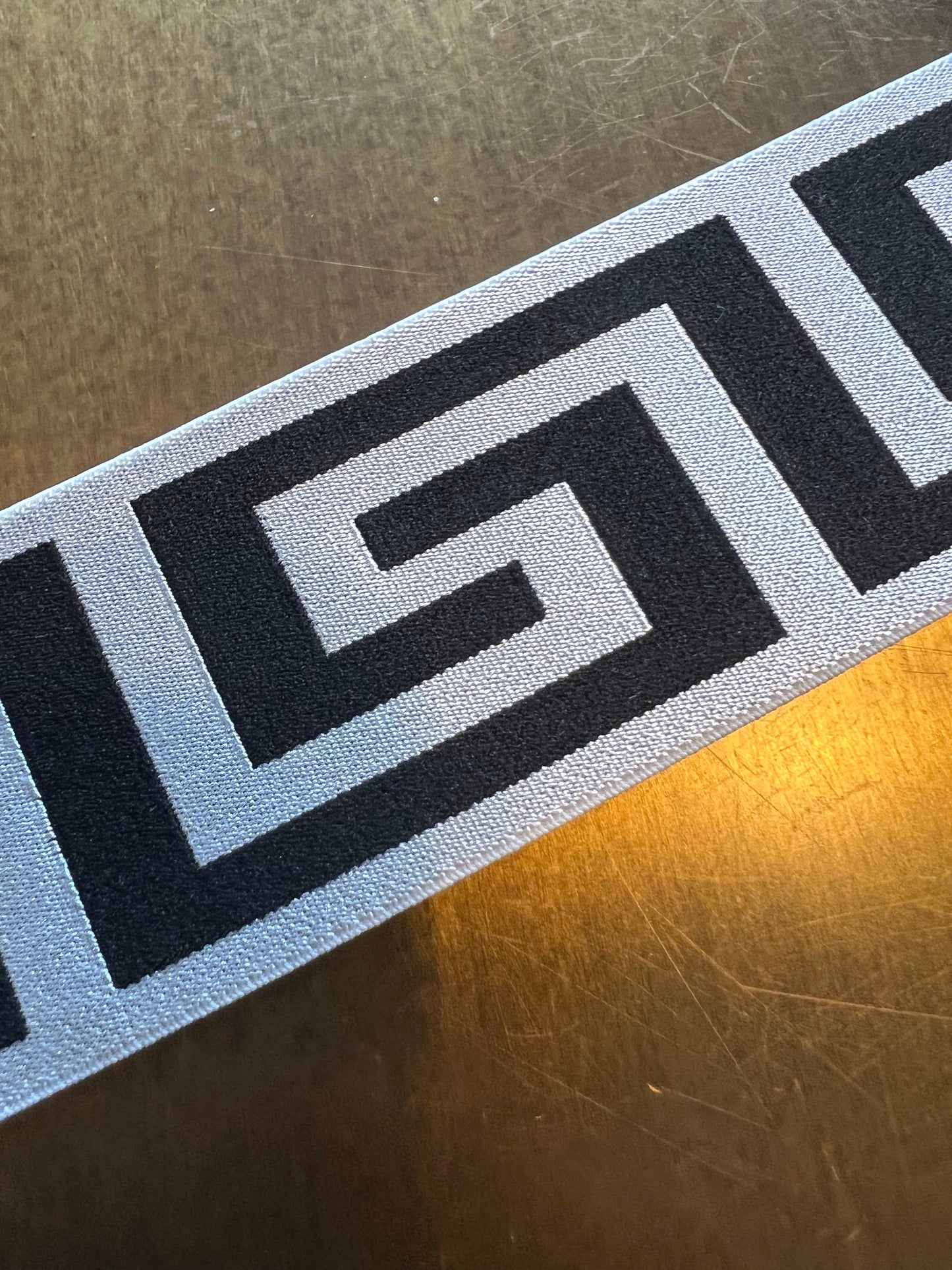 Greek Key Woven Elastic Trim - Gold, Silver, Black, 4cm Wide