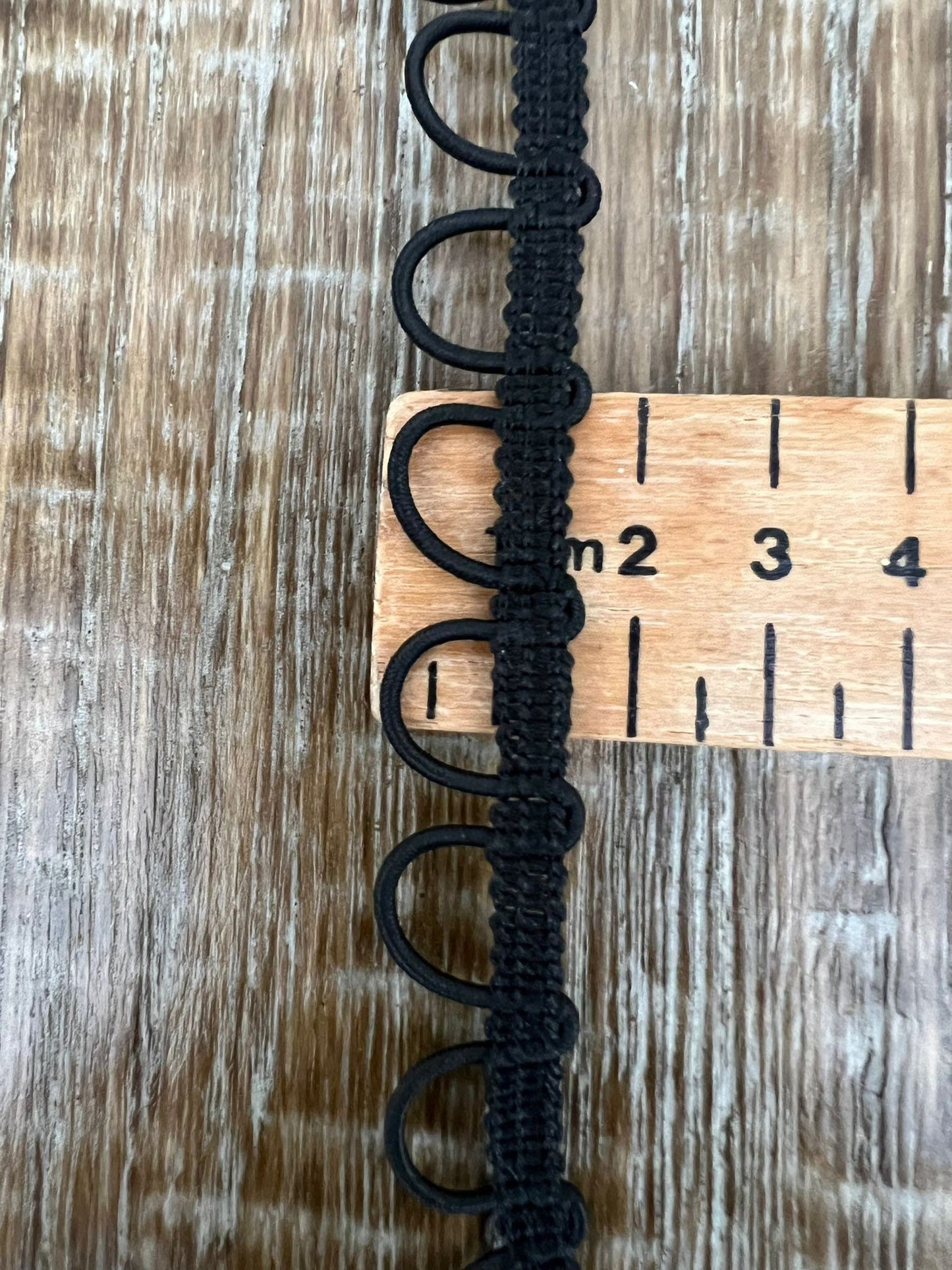 Black Button Loop Tape, Continuous or Spaced Trim