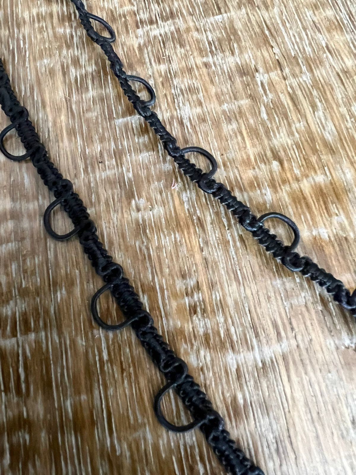 Black Button Loop Tape, Continuous or Spaced Trim