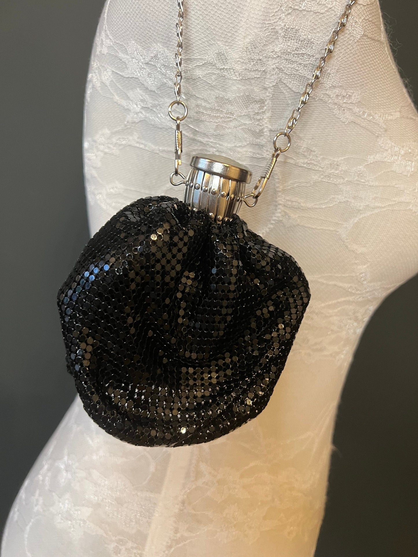Black Chainmail Handbag, Quality Handbag, Chainmail, Fashionable Bag, Miniature Bag
