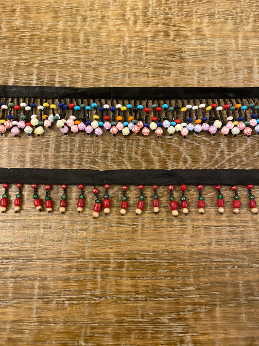Fringe, Beaded Fringe, Multi colour, Swimwear, Sewing, Craft