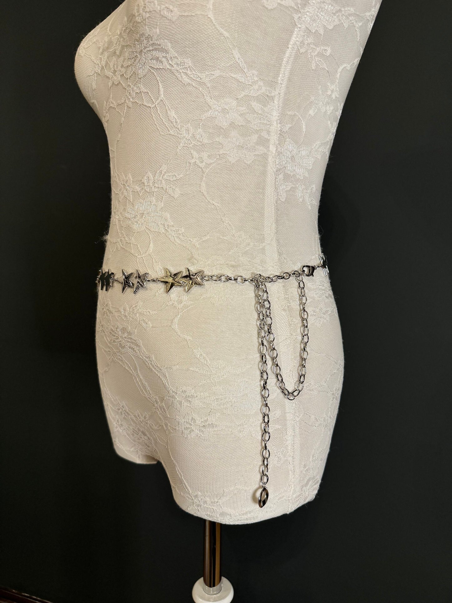 X-Long Star Belt, Fashion Star Belt, Metal Quality Belt, Teen Size, 18”-60” sizes, Handmade, Silver, Gold, Superstar Belt, Concert, Festival