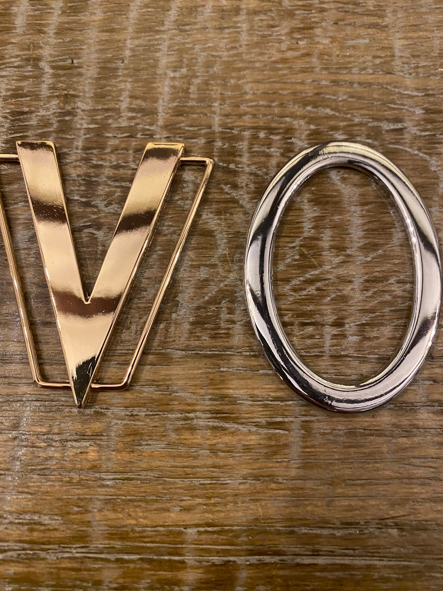 Metal Buckle, Couture Design, Silver & Gold, Oval Buckle