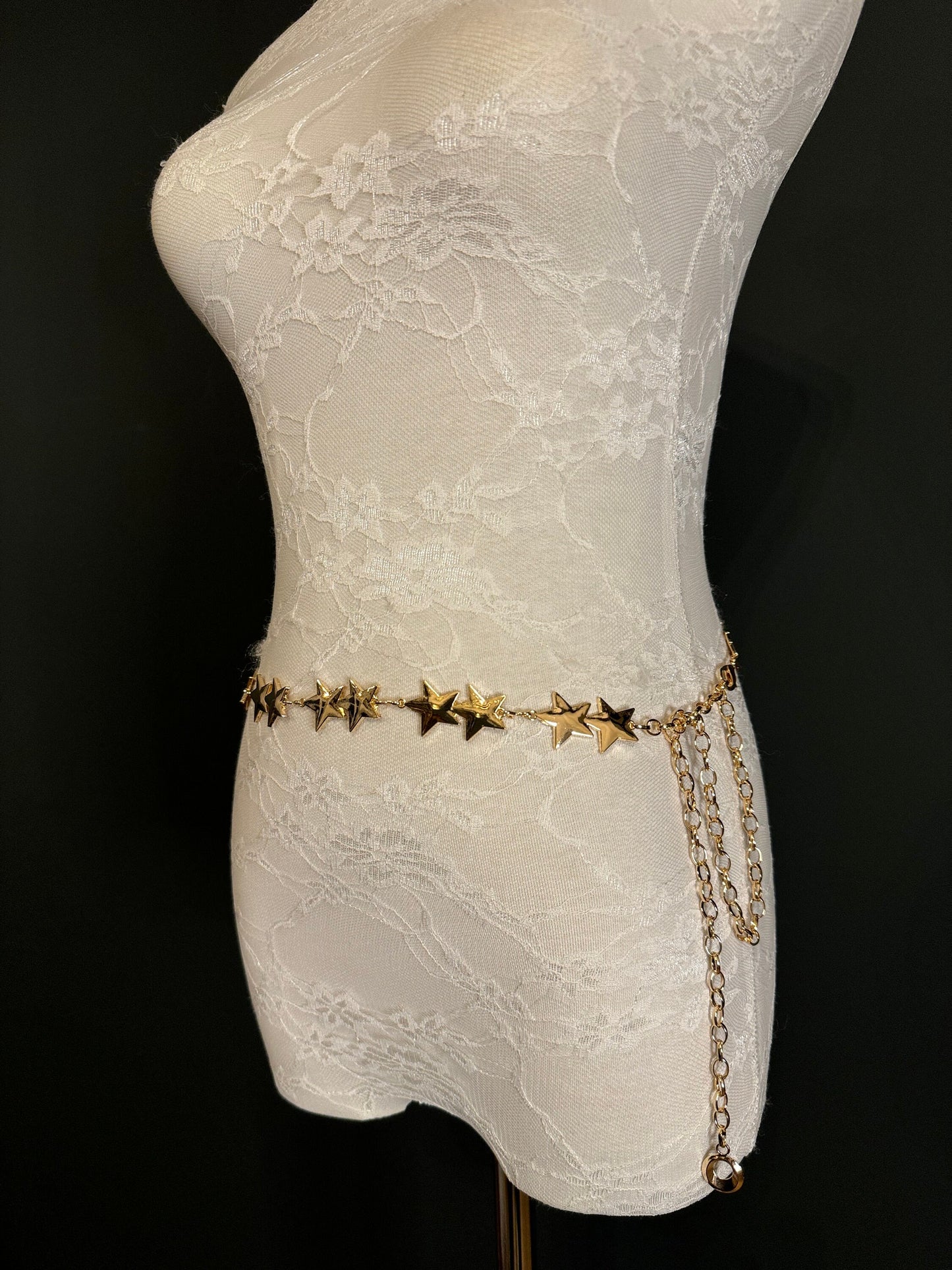 X-Long Star Belt, Fashion Star Belt, Metal Quality Belt, Teen Size, 18”-60” sizes, Handmade, Silver, Gold, Superstar Belt, Concert, Festival