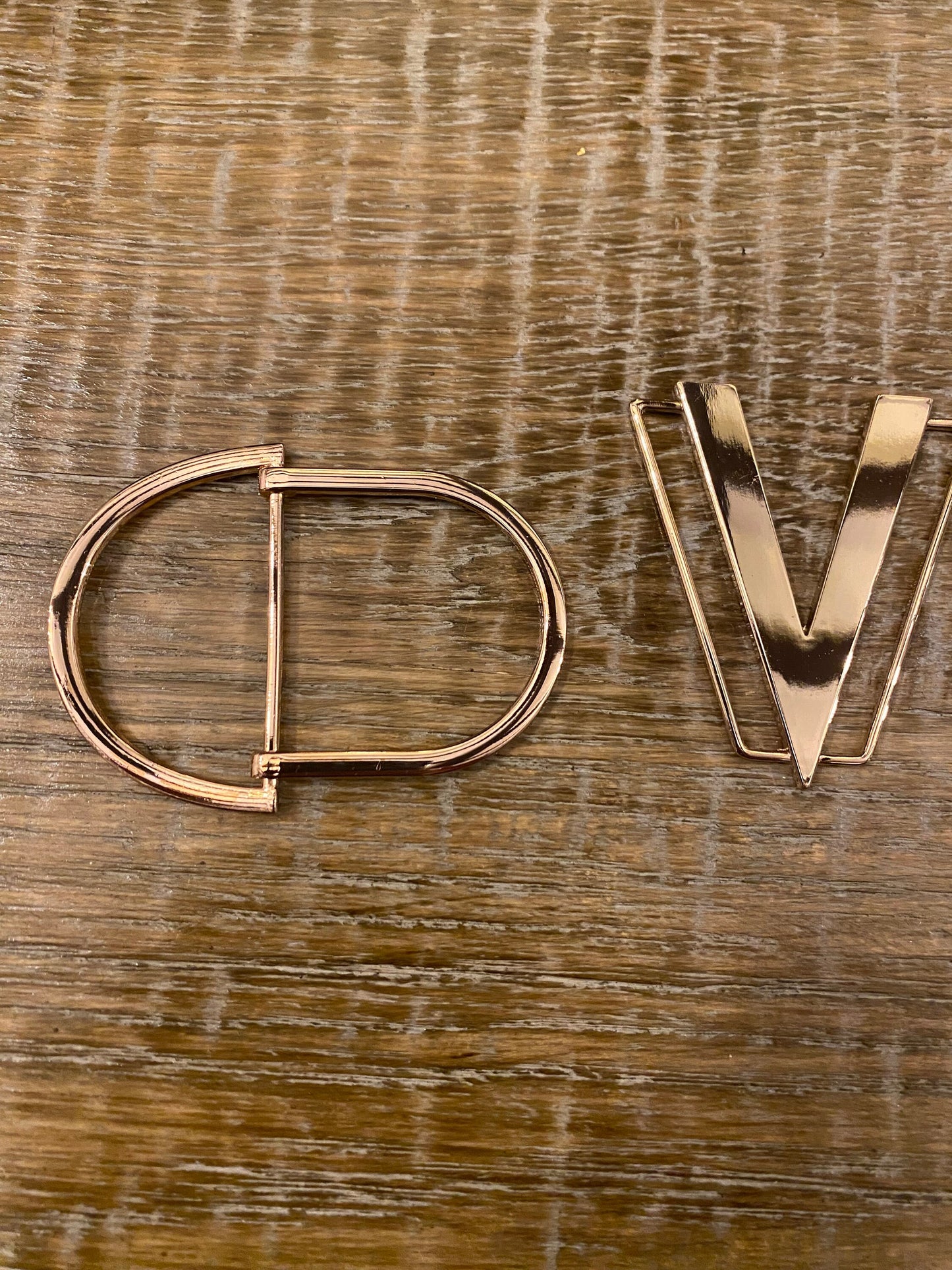 Metal Buckle, Couture Design, Silver & Gold, Oval Buckle
