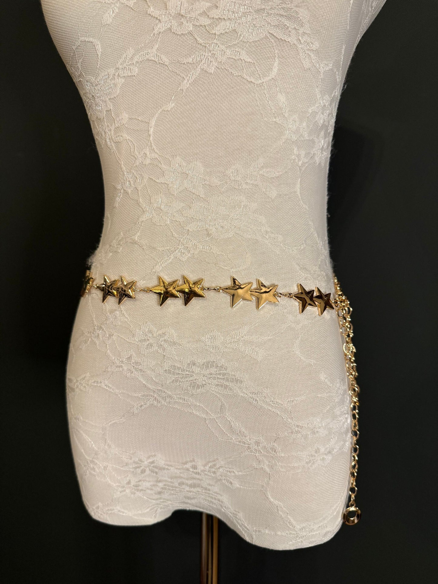 X-Long Star Belt, Fashion Star Belt, Metal Quality Belt, Teen Size, 18”-60” sizes, Handmade, Silver, Gold, Superstar Belt, Concert, Festival