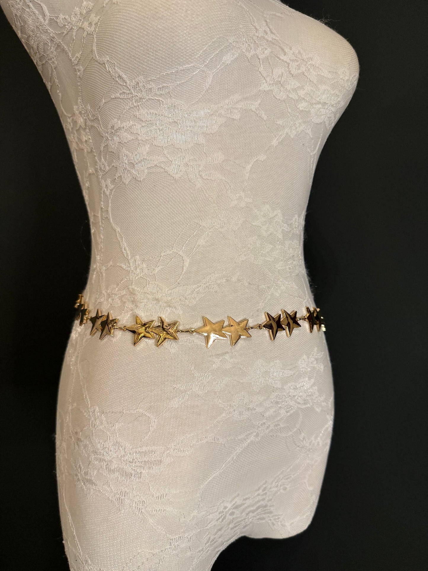X-Long Star Belt, Fashion Star Belt, Metal Quality Belt, Teen Size, 18”-60” sizes, Handmade, Silver, Gold, Superstar Belt, Concert, Festival