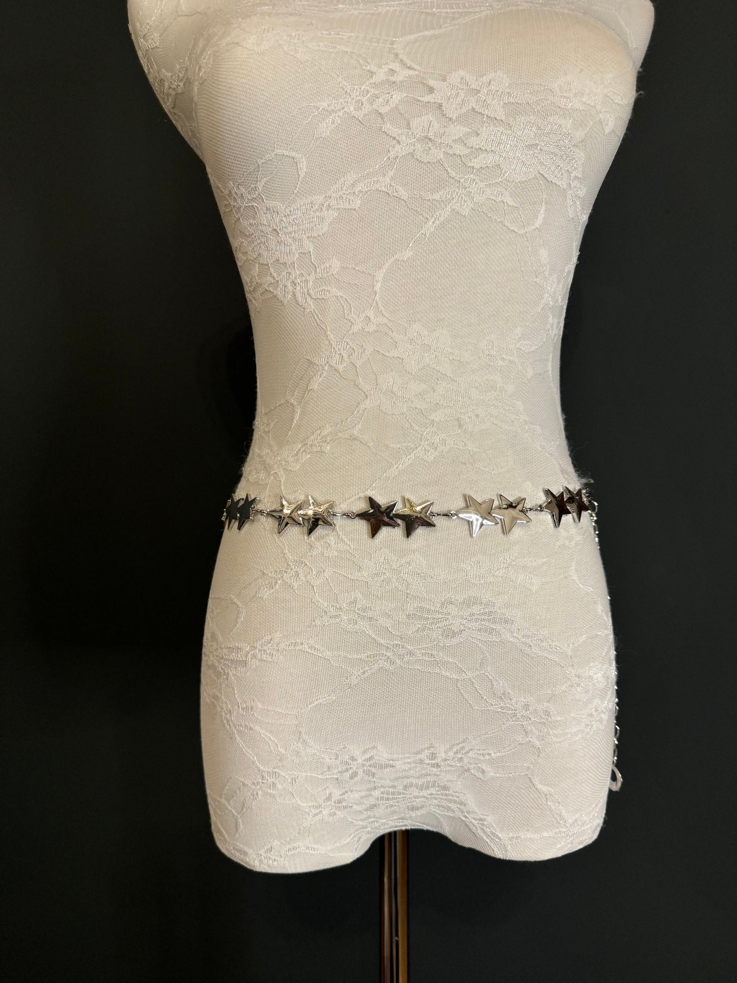 X-Long Star Belt, Fashion Star Belt, Metal Quality Belt, Teen Size, 18”-60” sizes, Handmade, Silver, Gold, Superstar Belt, Concert, Festival