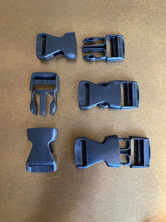 Rucksack Clasp, Back pack clasp, 2 part clasp, Suitable for 1”/ 25mm straps, Plastic Black, Quality Buckle
