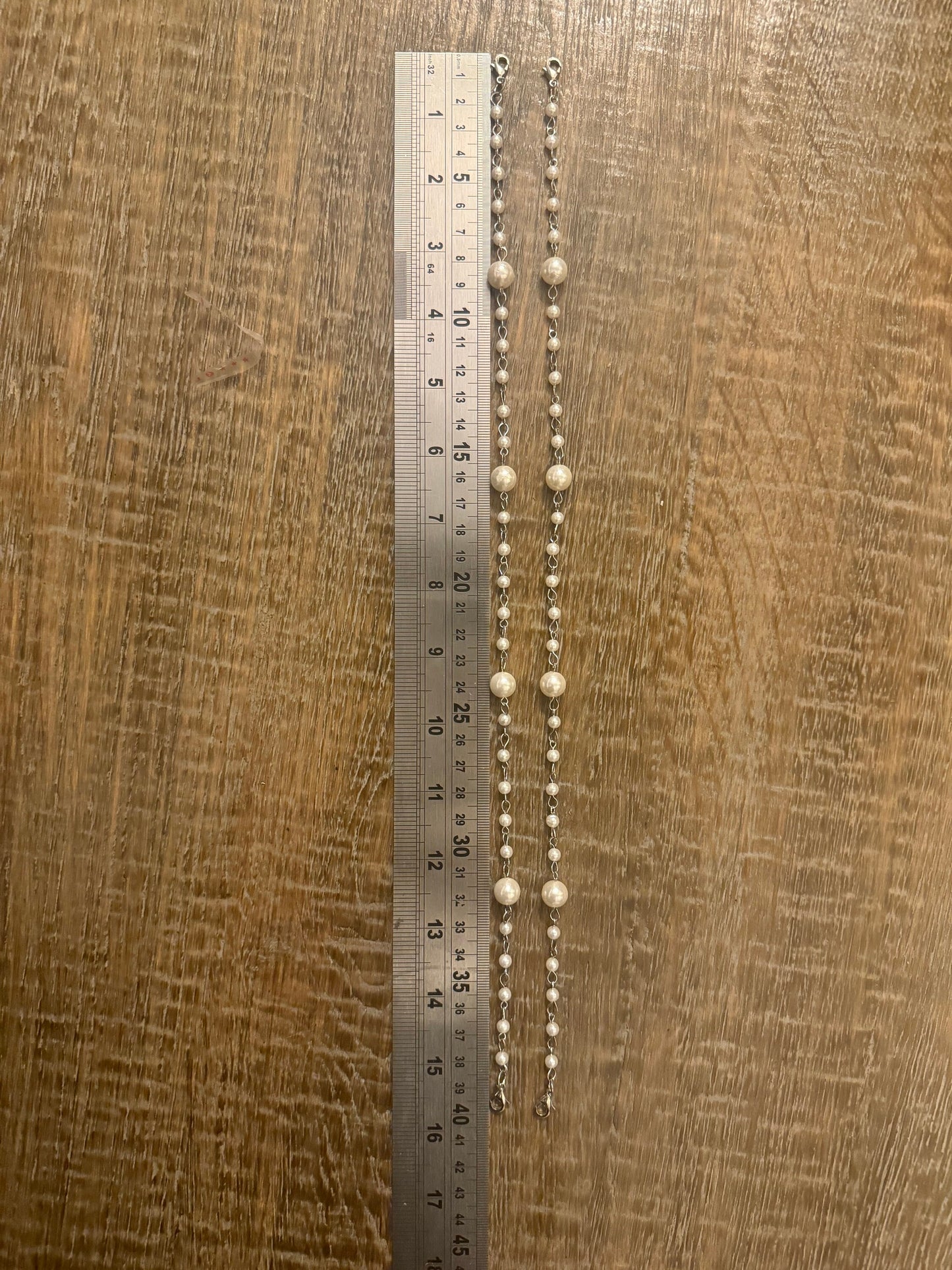 Pearl Metal Chain Straps, Handmade to Measure