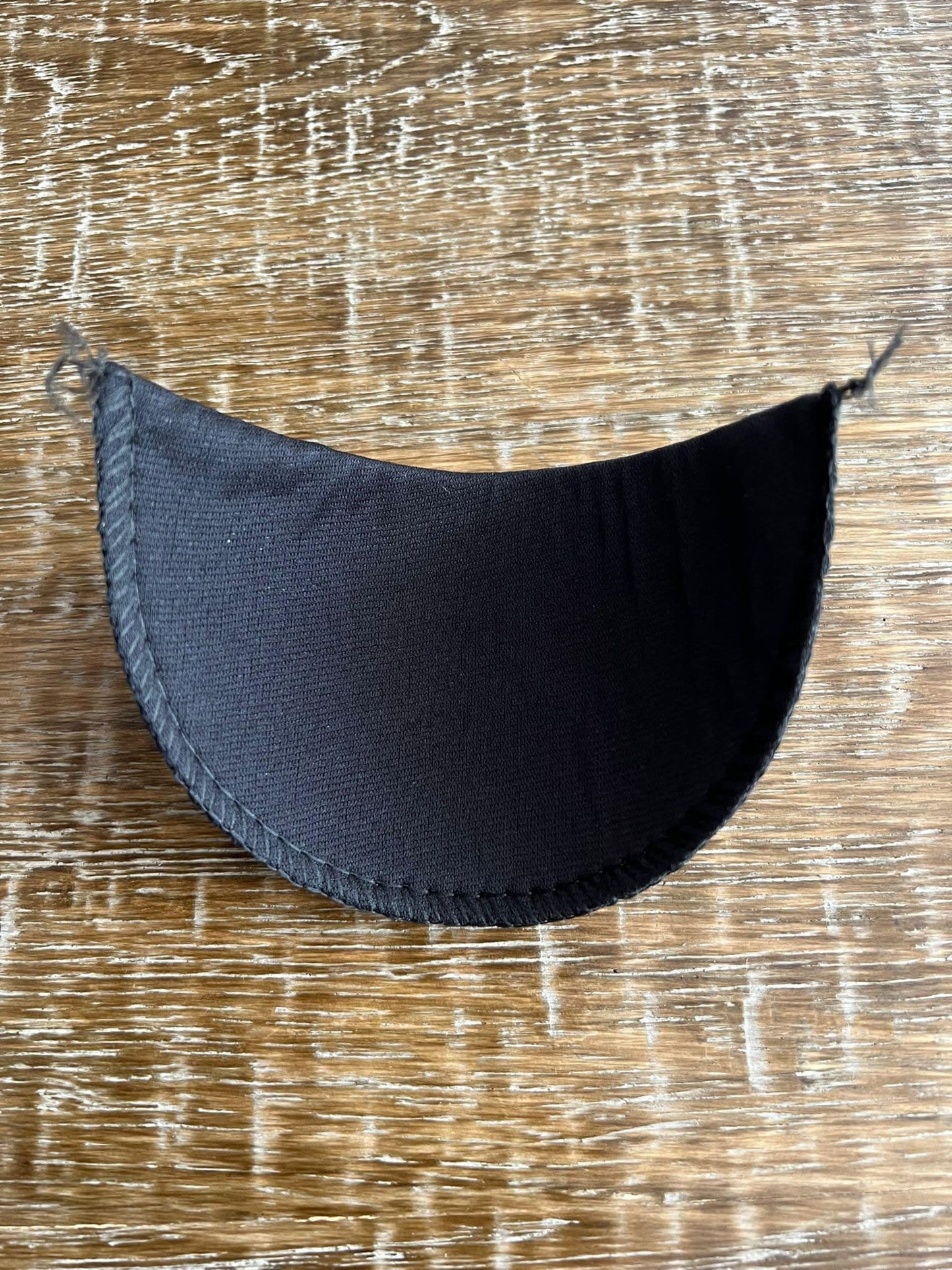Covered Foam Shoulder Pads, Medium 14cm x 9cm, 12mm Thickness, Black & Cream, Handmade in UK