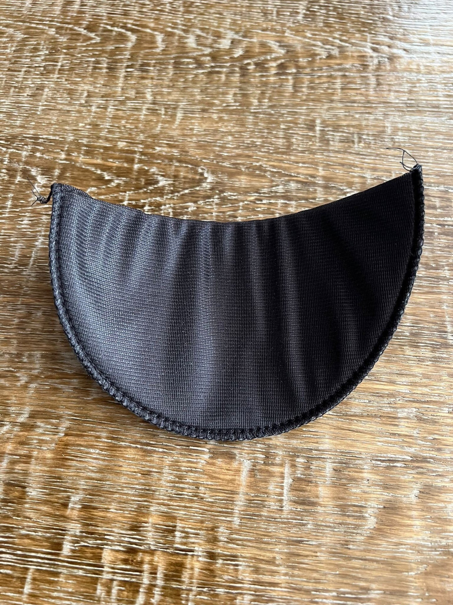 Covered Foam Shoulder Pads, Medium 14cm x 9cm, 12mm Thickness, Black & Cream, Handmade in UK