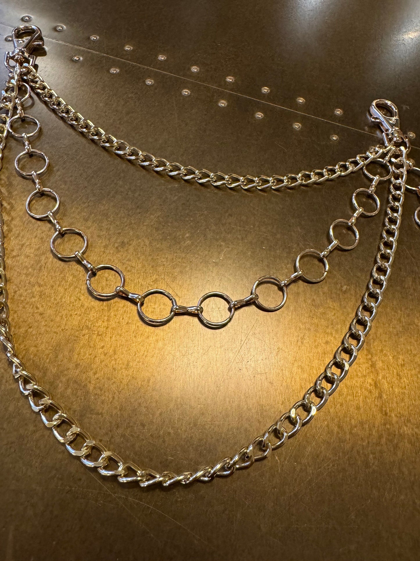 Layered Jeans Chain, Silver Hip Hop Street Fashion