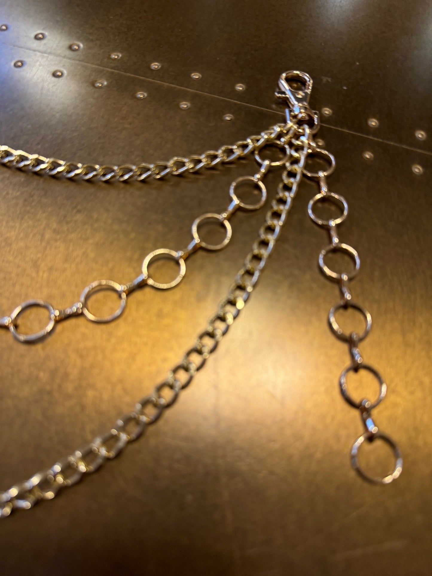 Layered Jeans Chain, Silver Hip Hop Street Fashion
