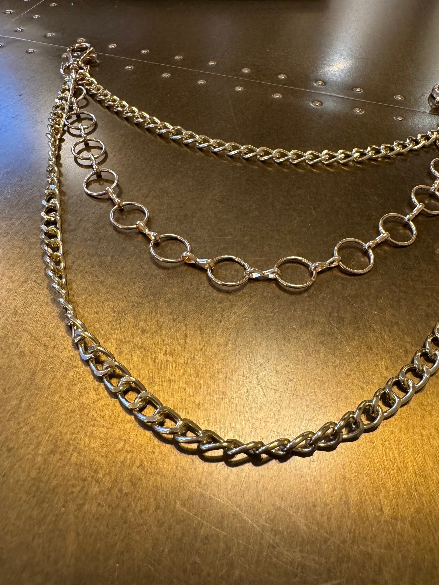Layered Jeans Chain, Silver Hip Hop Street Fashion