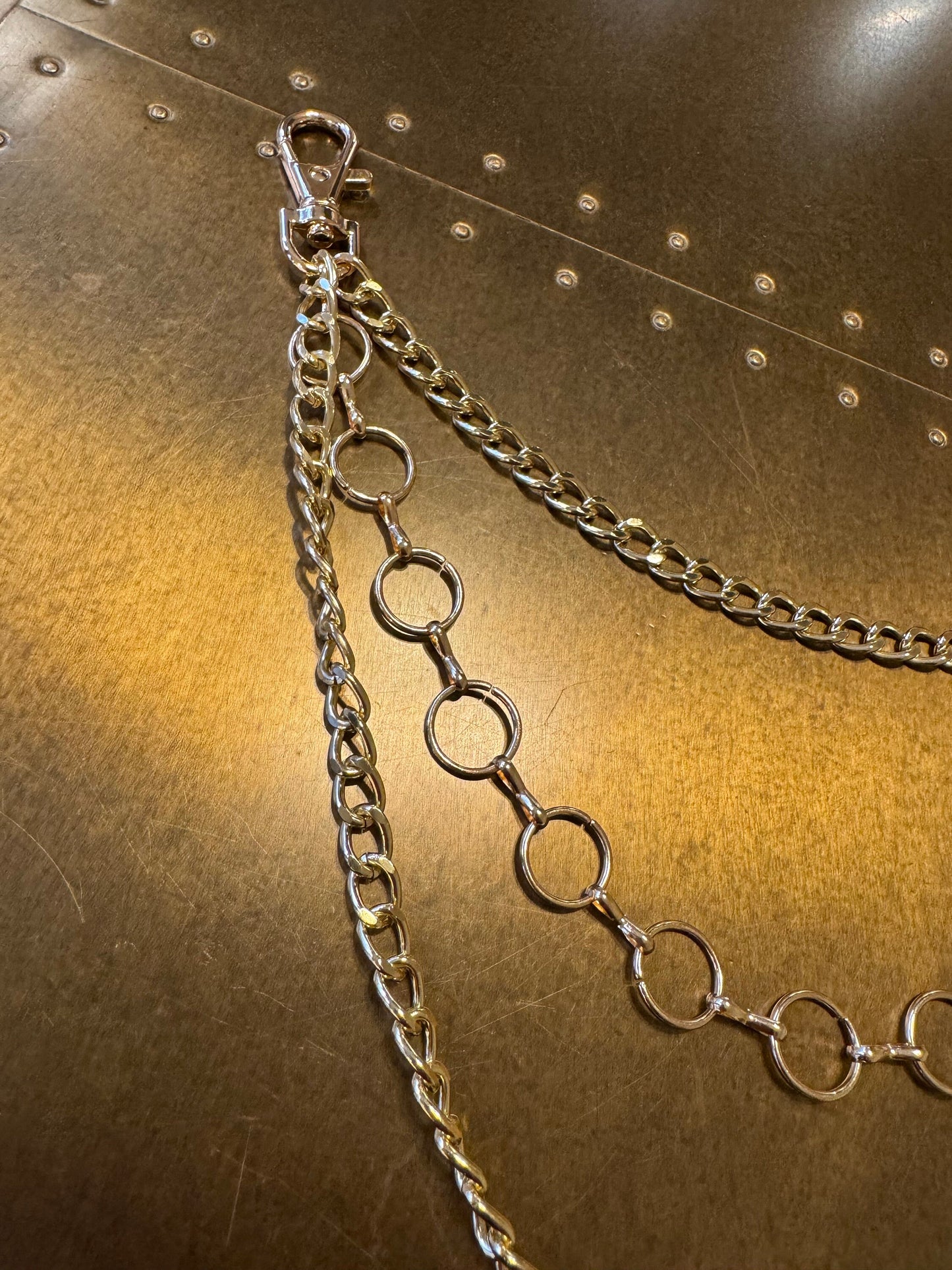 Layered Jeans Chain, Silver Hip Hop Street Fashion