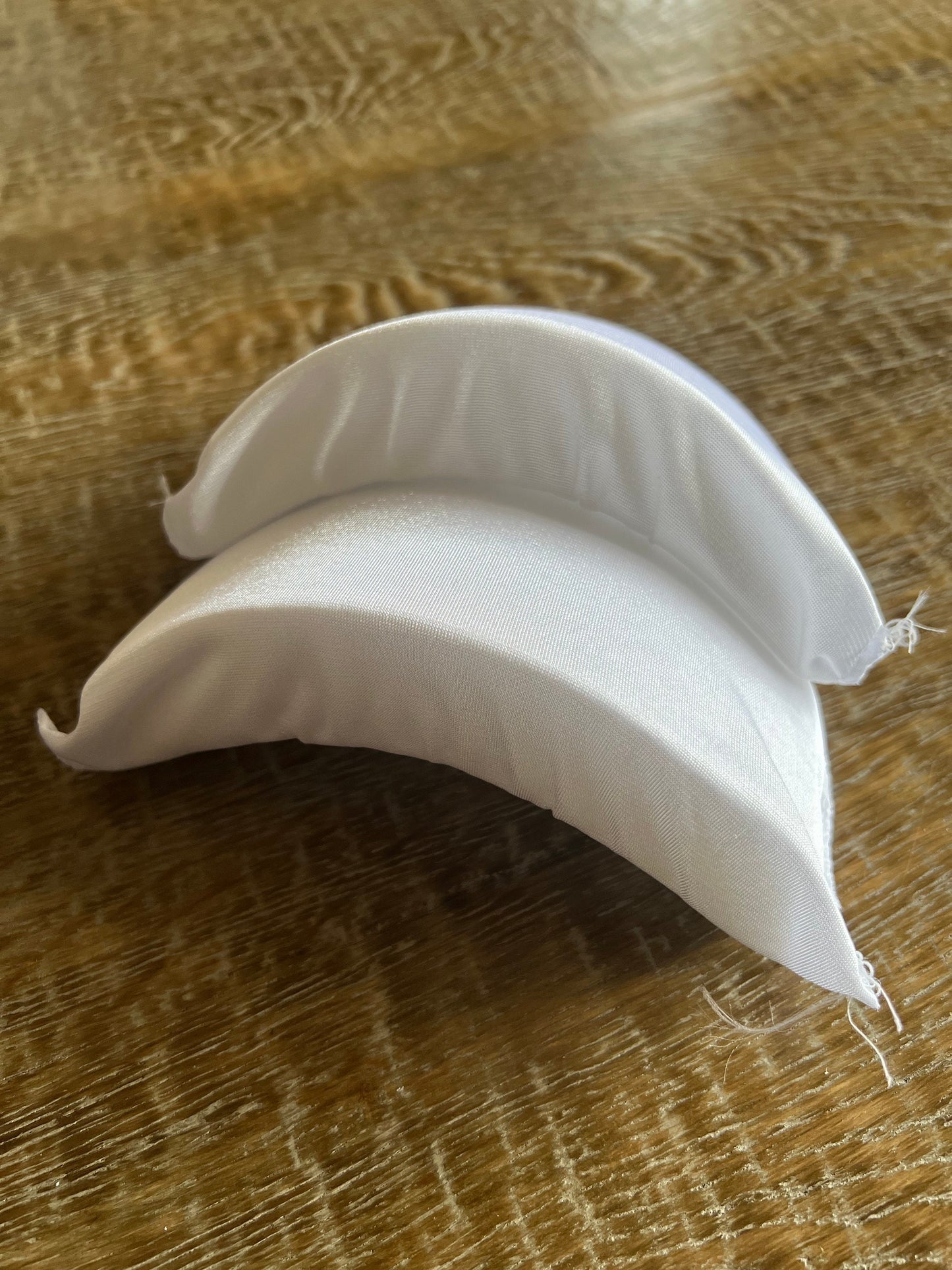 Deep Covered 3cm Shoulder Pads, Black or Ivory, UK Made