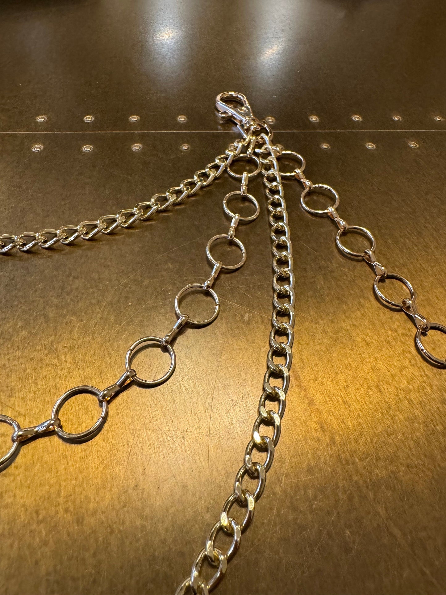 Layered Jeans Chain, Silver Hip Hop Street Fashion