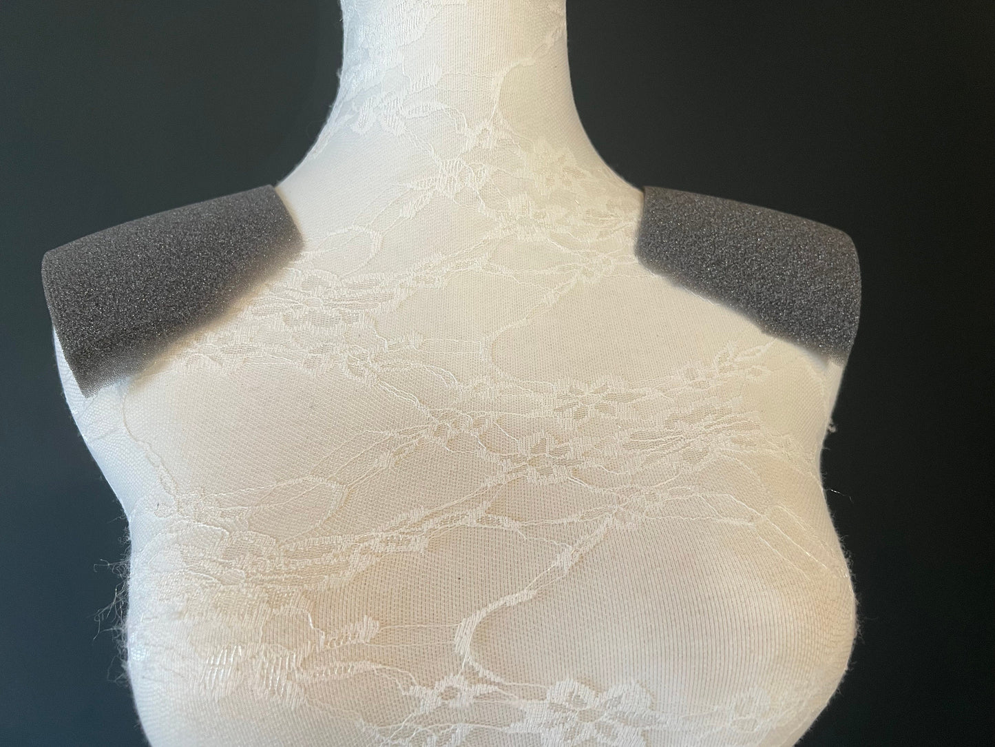 Foam Shoulder Pads 1.5cm, Grey or Ivory, Made in England