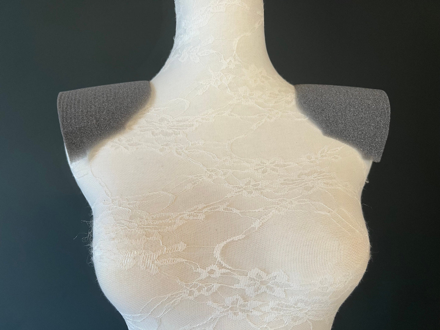 1 pair, Shoulder Pads 3cm, Grey,Ivory Uncovered Foam Shoulder Pads, Extreme 3cm Deep, can be handcut to create shapes